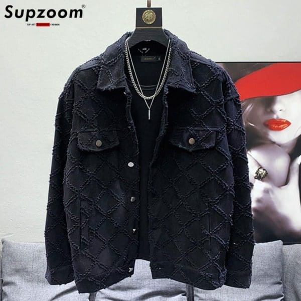 S18363ec4cc9b4bfabdd171d106aad27ehSupzoom 2022 New Arrival Top Fashion Men Casual Denim Jeans Single Breasted Cotton Solid Turn down