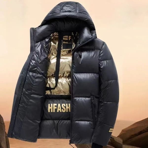 S41450cb658384b07b22c81997af0f99afDown Jacket Men Winter Waterproof Goose Jacket Men Luxury Brand Hooded Feather Goose Coat Women Black