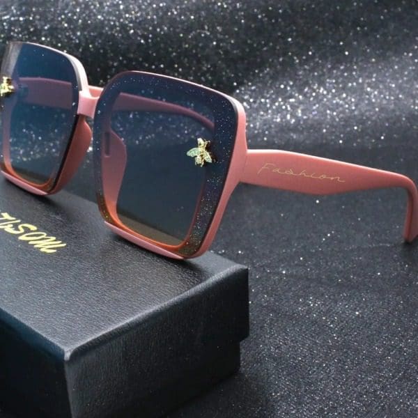 Sf3cbfb06656047048314ded51ed21a29u2023 Bee Sunglasses Women Brand Black Square Shades UV400 Gradient Sun Glasses For Men Cool One